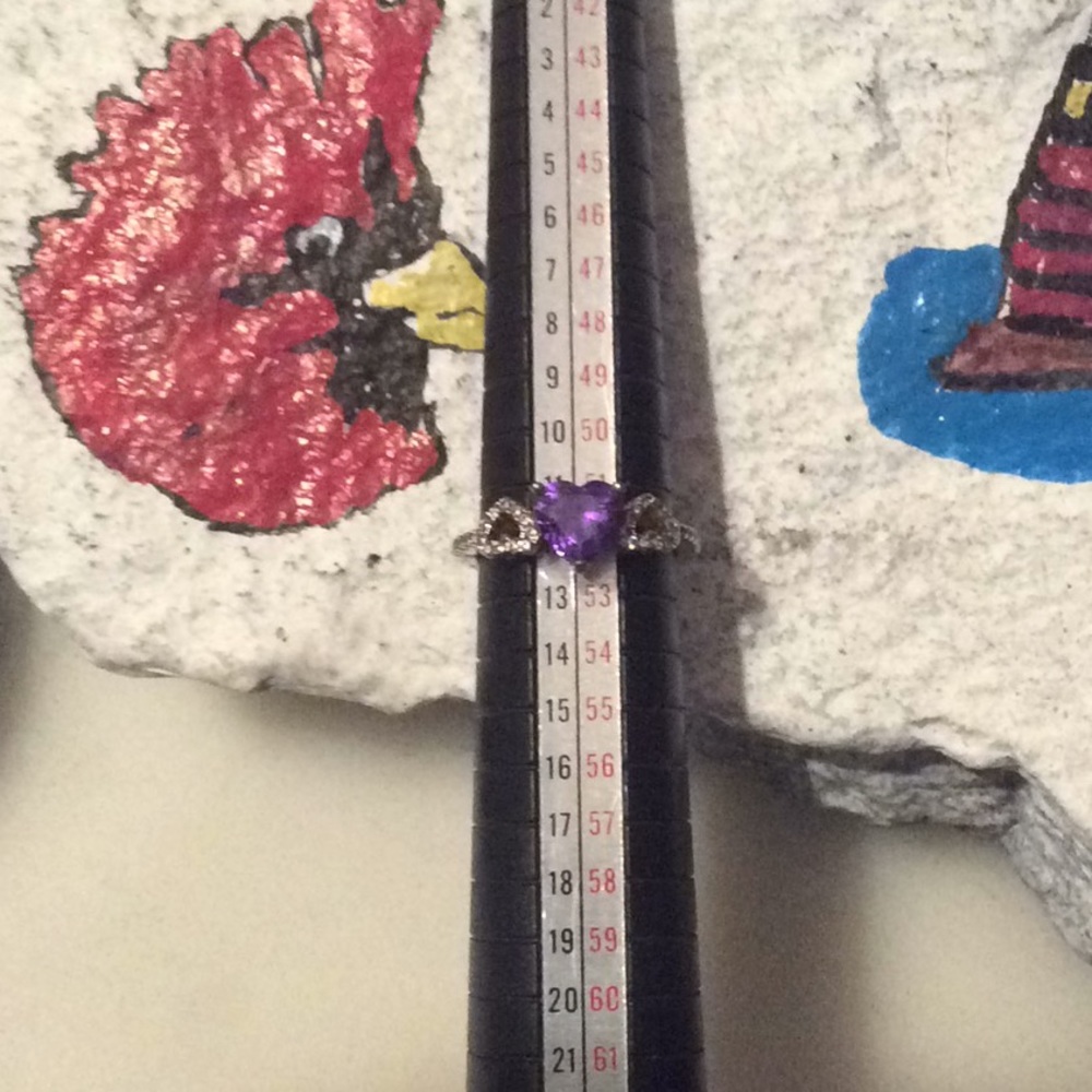 .925 Sterling Silver Amethyst Ring